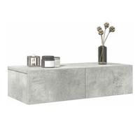 vidaXL Étagère murale avec tiroirs en bois d'ingénierie, gris béton, armoire flottante