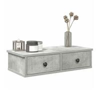 vidaXL Étagère murale 859944 avec tiroirs et armoire – Bois d'ingénierie gris béton