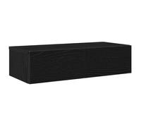 vidaXL Étagère murale avec tiroirs noire 60×26,5×15 cm bois d'ingénierie 859969