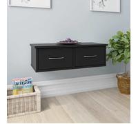 vidaXL Étagère murale avec tiroirs noir 60x26x18,5cm Bois d'ingénierie 800586