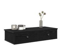 vidaXL Étagère murale avec tiroirs 80x31x17 cm noire bois d'ingénierie 859951
