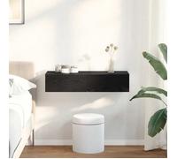 vidaXL Étagère murale avec tiroirs - 80x33x17 cm - Noir - Bois d'ingénierie
