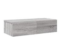 vidaXL Étagère murale avec tiroirs Sonoma Bois composite Gris 60x26,5x15 cm
