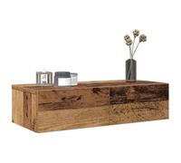 vidaXL Étagère murale avec tiroirs – vieux bois (bois d'ingénierie) 859975
