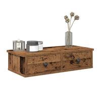 vidaXL Étagère murale avec tiroirs – Armoire flottante en vieux bois d'ingénierie