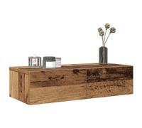 vidaXL Étagère murale avec tiroirs vieux bois bois d'ingénierie Marron