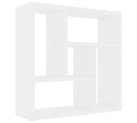 vidaXL Etagère Murale Bibliothèque Etagère à Livres avec 5 Compartiments de Rangement Flottante Suspendue Blanc 45,1x16x45,1 cm Bois d'Ingénierie
