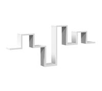 Vidaxl Étagère Murale Blanc 104,5x10x43 Cm Bois D'ingénierie Multicolore