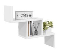 vidaXL Étagère Murale Blanc 48 x 15 x 42 cm Bois d'ingénierie, Étagère Moderne pour Salon, Rangement Mural, déco intérieure, Gain de Place, Style au Top