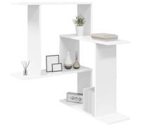 vidaXL Étagère Murale Blanc 67 x 67 x 87 cm Bois d'ingénierie, Étagère Murale Moderne, Gain de Place, Rangement Stylé, Décor Pratique pour la Maison, Solutions d'Affichage