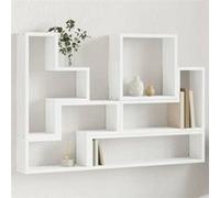 vidaXL Étagère murale blanc 96x12x64 cm bois d’ingénierie, étagère murale cube, organisateur cube, étagère flottante, 840800 Blanc G