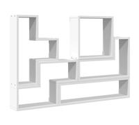 vidaXL Étagère Murale Blanc 96x12x64 cm Bois d’ingénierie, étagère Murale Cube, Organisateur Cube, étagère Flottante, Rangement Cube