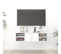 Vidaxl Étagère Murale Blanc Brillant 102x30x29 Cm Bois D'ingénierie Blanc