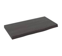 vidaXL Étagère murale brun foncé 40x20x2 cm Chêne massif traité