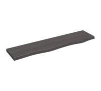 vidaXL Étagère murale brun foncé 80x20x2 cm Chêne massif traité