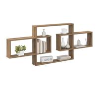 vidaXL Étagère Murale Chêne Artisanal 130 x 10 x 50 cm, Étagère Murale Moderne, Solution de Rangement stylée, étagère intérieure contemporaine, déco Pratique