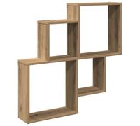 vidaXL Étagère murale chêne artisanal 80×15×78,5 cm – bois d'ingénierie – flottante