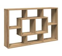 vidaXL Étagère murale flottante 85x16x52,5 cm Chêne artisanal Bois d'ingénierie 8 compartiments