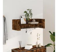 Vidaxl Étagère Murale Chêne Fumé 100x35x30,5 Cm Bois D'ingénierie Multicolore