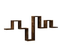 vidaXL Étagère Murale chêne fumé 104,5x10x43 cm Bois d'ingénierie, étagère de Rangement, étagère Suspendue, étagère d'affichage, étagère Flottante