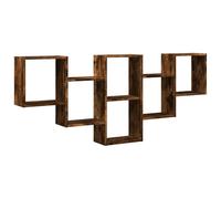 vidaXL Étagère Murale chêne fumé 159x18x66 cm Bois d'ingénierie, étagère Flottante, étagère d'exposition Murale, étagère pour CD