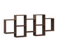 vidaXL Étagère murale 159x18x65 cm en bois d'ingénierie chêne marron