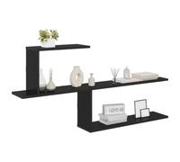 vidaXL Étagère Murale Chêne Noir 122 x 18 x 60 cm Bois d'ingénierie, Salon, étagères Modernes murales, étagère Flottante, Rangement Pratique, unité contemporaine, Gain de Place