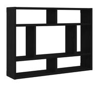 vidaXL Étagère murale Chêne noir Bois d'ingénierie acacia massif 75x16x55 cm