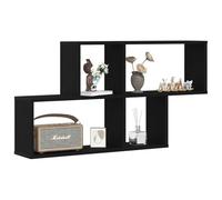 vidaXL Étagère Murale Chêne Noir 76 x 15 x 53 cm Bois d'ingénierie, Étagère Murale rectangulaire Moderne, Rangement généreux, étagères flottantes Solides, mobilier Pratique pour Le Salon