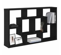 vidaXL Étagère murale chêne noir 85×16×52,5 cm – bois d'ingénierie, finition mate