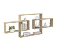 vidaXL Étagère Murale Chêne Sonoma 130 x 10 x 50 cm Bois d'ingénierie, Étagère Murale Moderne, Solution de Rangement stylée, étagère intérieure contemporaine, déco Pratique