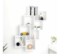 vidaXL Étagère cube murale Blanc 90 x 15 x 119 cm Aggloméré