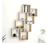 vidaXL Étagère cube murale Chêne sonoma 90x15x119 cm Aggloméré