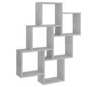 Vidaxl Étagère Murale Cube Gris Béton 78x15x93 Cm Bois D'Ingénierie