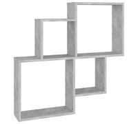vidaXL Étagère Murale Cube Gris béton 80x15x78,5 cm Bois d’ingénierie