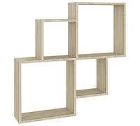 Vidaxl Etagère Cube Murale Chêne Sonoma 80x15x78,5 Cm Aggloméré Multicolore