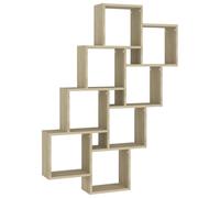 vidaXL Étagère Murale Cube, Support Suspendu avec Compartiments, Meuble Flottant Salon Salle de Séjour, Moderne, Chêne Sonoma Bois d'Ingénierie
