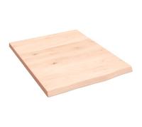 vidaXL Étagère Murale, Dessus de Table avec Bord Vivant, Tablette Suspendue avec Rangement, Rustique, Bois de Chêne Massif Non Traité