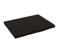 vidaXL Étagère murale – Tablette flottante bord vivant, chêne massif traité gris foncé 40x30x2 cm