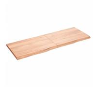 vidaXL Étagère murale Tablette suspendue flottante bois chêne massif traité Marron clair 140x50x4cm