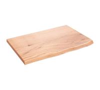 Vidaxl Étagère Murale Marron Clair 60x40x2 Cm Bois Chêne Massif Traité Marron