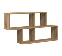 vidaXL Étagère Murale en chêne Massif Rangement fixé 100X20X53 cm Bois Robuste Design Contemporain Parfait pour Le Salon Chambre Bureau. Étagères Gain de Place Solutions de Rangement intérieur