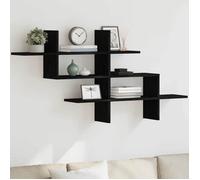 vidaXL Étagère Murale en chêne Noir 124,5 x 18 x 60,5 cm Bois d'ingénierie