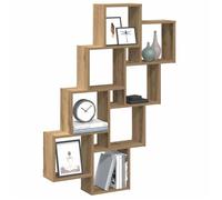vidaXL Étagère murale flottante en forme de cube chêne artisanal 90x15x119,5 cm