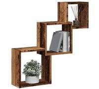 vidaXL Étagère murale en forme de cube 855814 Vieux bois (bois d'ingénierie) Marron G