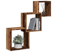 Vidaxl Étagère Murale En Forme De Cube Vieux Bois Bois D'ingénierie Marron