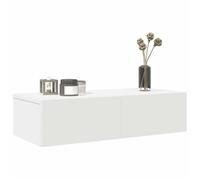 vidaXL Étagère murale et tiroirs 859968 – Bois d'ingénierie blanc 60×26,5×15 cm