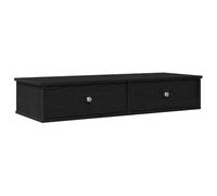 vidaXL Étagère murale avec tiroirs bois d'ingénierie 100x37,5x19 cm Noir