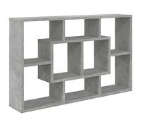 vidaXL Étagère Murale Étagère d'Affichage Flottante Étagère Suspendue Support Mural Décoration Salon Gris Béton 85x16x52,5 cm Bois d'Ingénierie