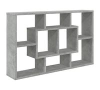vidaXL Étagère Murale Étagère d'Affichage Flottante Étagère Suspendue Support Mural Décoration Salon Gris Béton 85x16x52,5 cm Bois d'Ingénierie